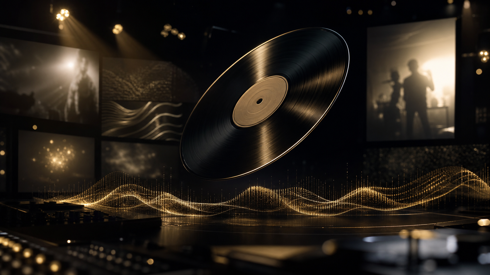 Cinematic Sakira music production illustration